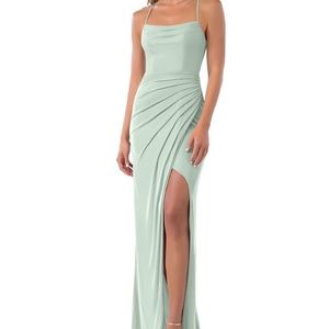 Azazie Kalea Bridesmaid Dress Agave